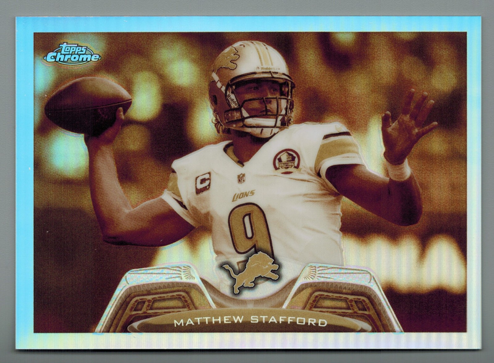 Matthew Stafford 2013 Topps Chrome 140 Sepia Refractor /99 SP SSP