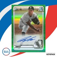 2020 Bowman Draft Adisyn Coffey Chrome Pick Auto Green Refractor /99 White Sox