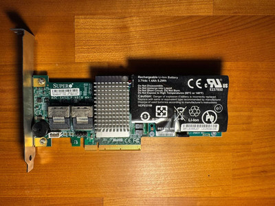 Supermicro AOC-SAS2LP-H8iR 8 Port SAS SATA 6GBs Raid Controller (ungetestet)