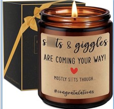 Funny Baby Shower Candle, New Parents Gifts for Couples, Unique Mom and Dad