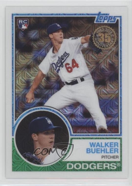 2018 Topps Silver Pack 1983 Topps Design Chrome Series 1 Walker Buehler #33 fo7