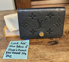 Porta biglietti da visita Louis Vuitton Empreinte nero