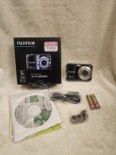 Fujifilm FinePix AX655 Digital Camera 16MP 5X Zoom HD Movie Compact Black Extras