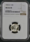 1943 D Mercury Dime NGC MS-66 FB