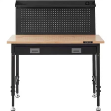 24 In. W X 48 In. D Workbench Adjustable Height Work Bench, Heavy Duty Workbench