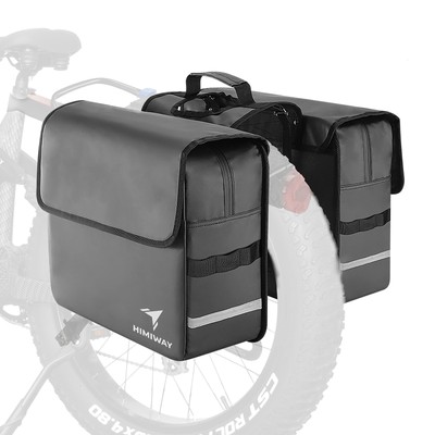 Double Pannier Bike Bags 36L Foldable Bike Bags for Rear Rack IP65 Waterproof...