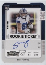 2021 Panini Contenders Rookie RPS Ticket Stub 5/81 Simi Fehoko #141 Auto 1m1a