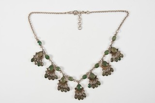 Q76Z19 Collier Silber 925 mit Smaragd