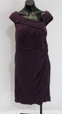 Azazie Women's Cecily Sheath Stretch Crepe Asymmetric Dress LB3 Plum Size 12