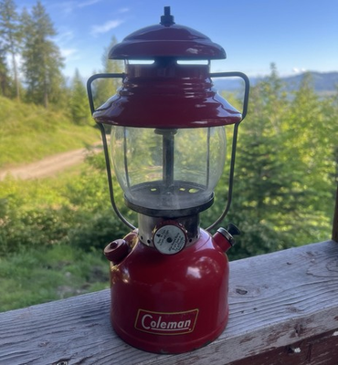 #ad #ad Coleman Red 1959 Model 200A Camping Lantern Made In USA Vintage Sunshine $98.00