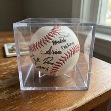 Baseball Display Case 4 Pack UV Protected Acrylic Square Baseball Holder Clear
