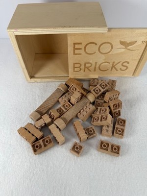 Eco Bricks Wooden Blocks 33 Pieces