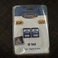 2X 1 GB SD Secure Digital Flash Memory Card lmpact
