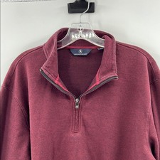 Hart Schaffer Marx Men's 1/4 Zip Pullover - Red - XL