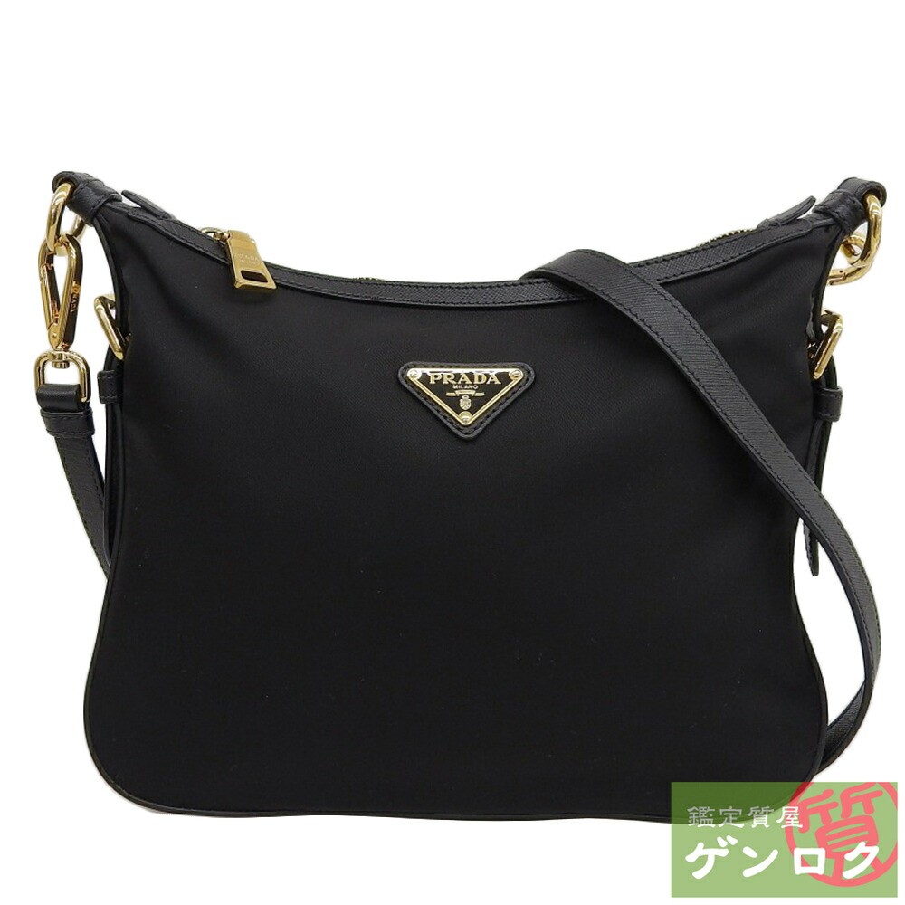 Prada Black Nylon Shoulder Crossbody Bag BT0706 Ladies Preowned Cash Free Pawn Shop