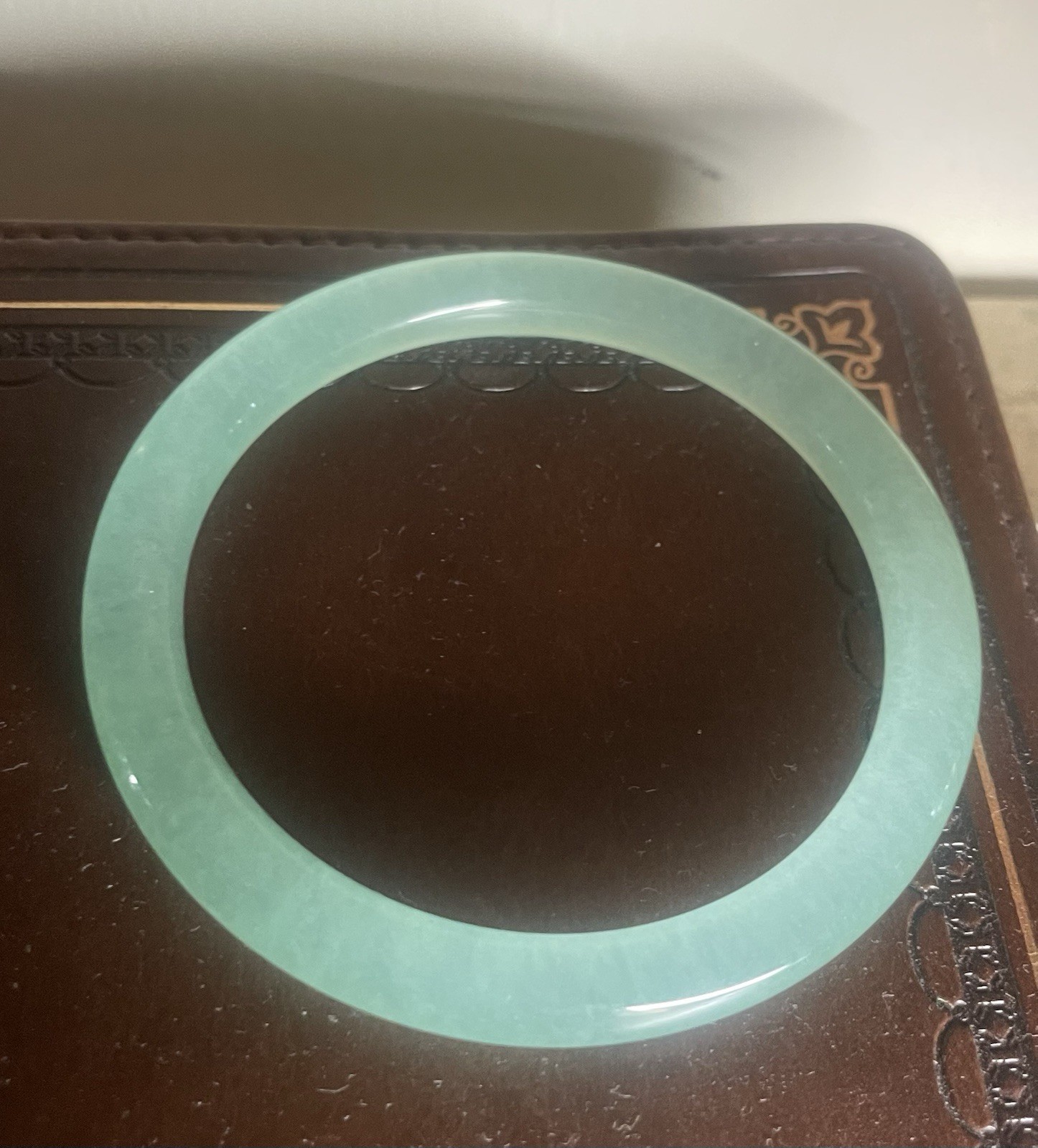 Thin Mint Green Natural Jade Bangle Spring Color AAAA 60mm