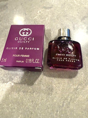 GUCCI GUILTY ELIXIR DE PARFUM POUR FEMME MINI SPLASH .16oz. NIB Free Shipping