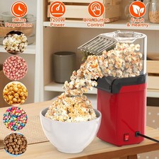 Hot Air Popcorn Popper Maker With Measure Cup And Butter Warmer 1200W Oil-Free E