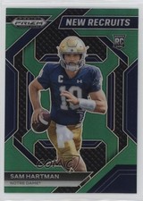 2024 Panini Prizm Draft Picks New Recruits Green Prizm Sam Hartman #NR-SHN 8d2
