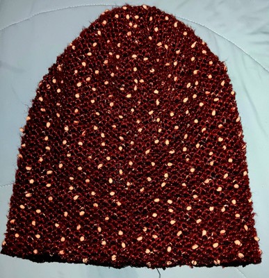 David & Young- Women's Beanie One Size Red With Gold accents 