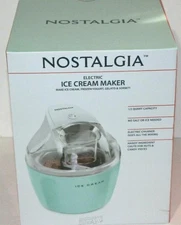 Nostalgia Electric One Pint Ice Cream Maker Gelato Frozen Yogurt Sorbet