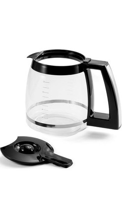 12-Cup Replacement Glass Carafe Cuisinart Coffee Pitcher 2 Pc With Lid Excellent