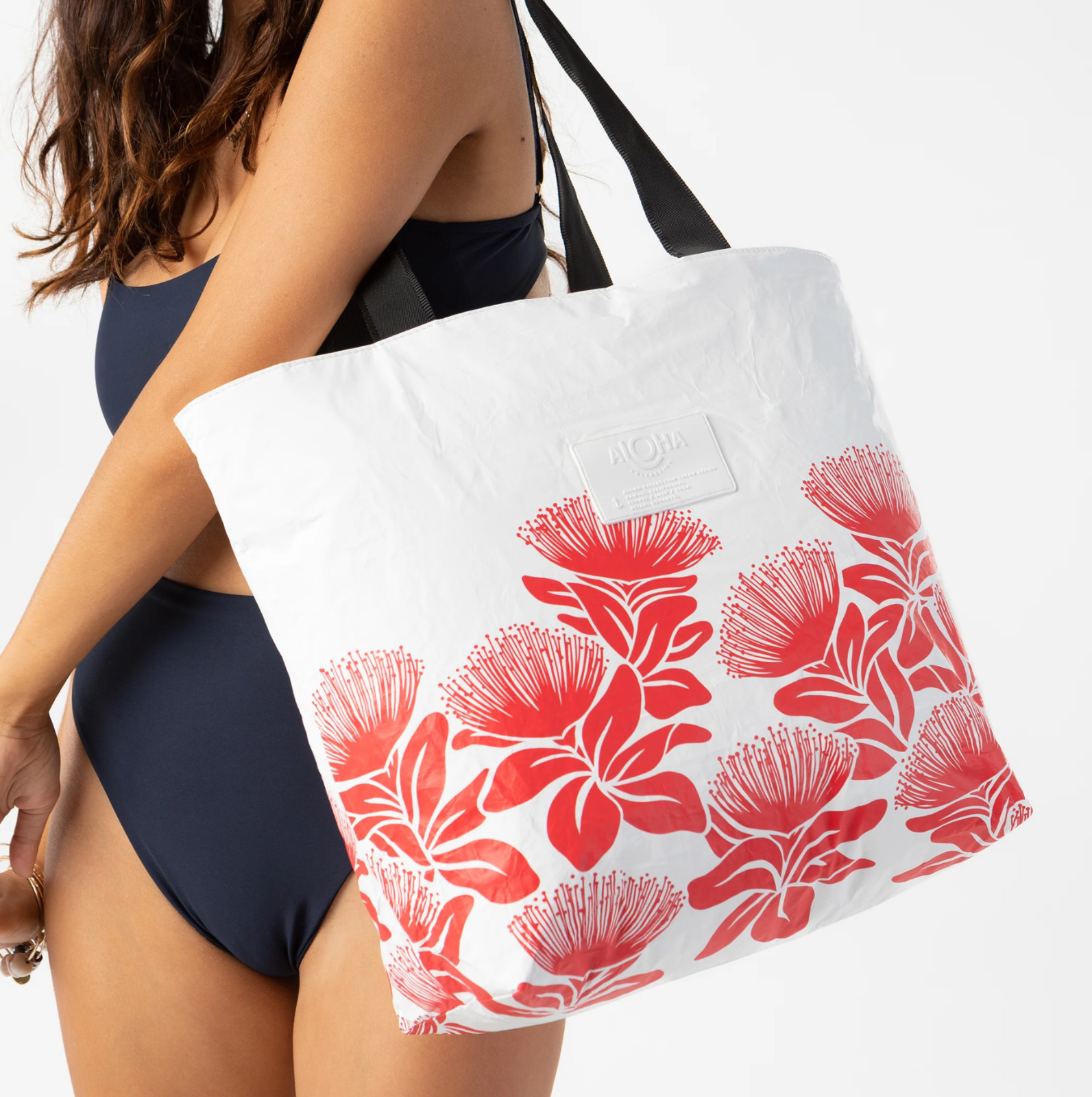 Aloha Collection Ohia Lehua Day Tripper Tote Bag Red Big Island ‘23 May Day