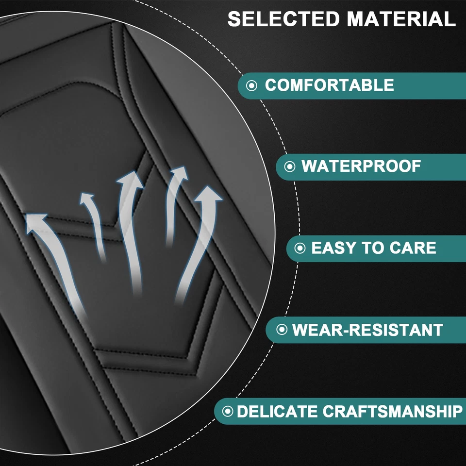 Fit for Mazda 3/5/CX-3/CX-5 Car Seat Covers Front Rear Seat Protector - Image 4 of 4