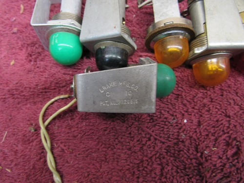 (10) VINTAGE PANEL INDICATOR LIGHT AMP ELECTRONICS BUILD GREEN WHITE ORANGE RED - Picture 8 of 9
