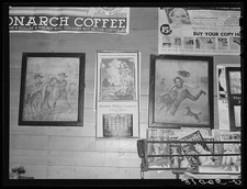 Photo:Archer Montana 1937 Store Decorations American Prints Coffee Ads