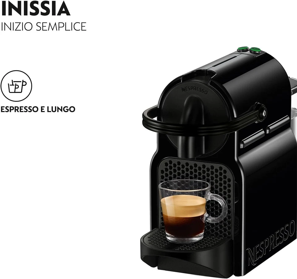 De'Longhi Nespresso Inissia Macchina da Caffè a Capsule - Nera (EN80.B) - Immagine 4 di 4