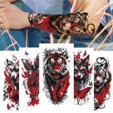 Full Arm Temporary Tattoo Sticker Photochromic Waterproof Design for Body Art