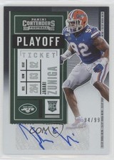 2020 Panini Contenders Rookie Playoff Ticket 94/99 Jabari Zuniga #185 Auto 6er