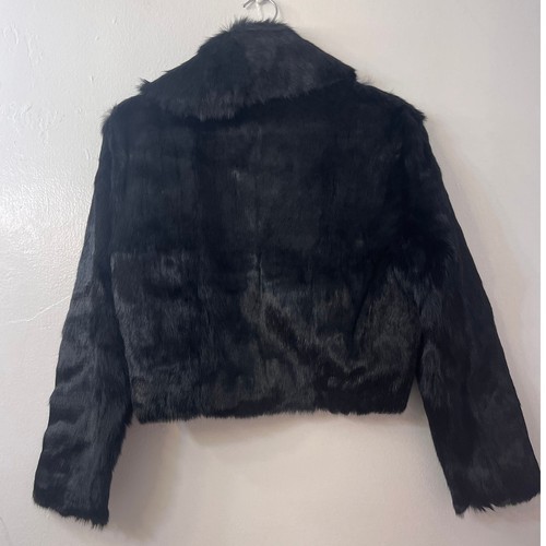 Vintage Belle Fare Blazer Jacke schwarz Kaninchenfell - Größe: M - Bild 4 von 12