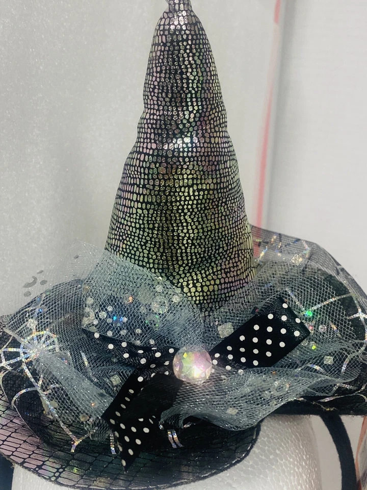 Хэллоуин ведьма шляпа обруч паутина платье вверх костюм новый - Изображение 2 из 4