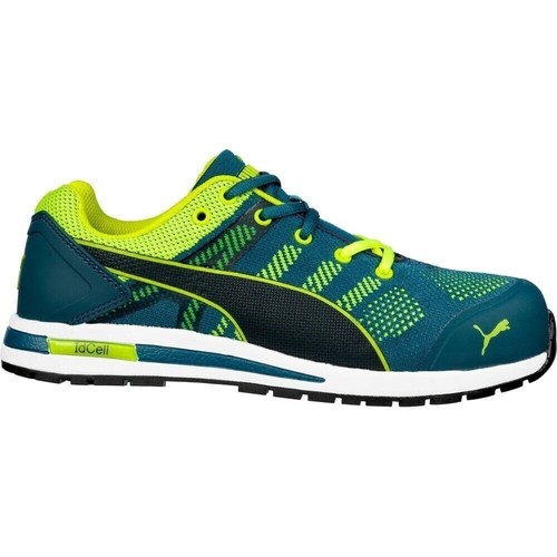 Puma Elevate Knit Low S1P Safety Toe Cap Shoes Trainers Green - Picture 2 of 5