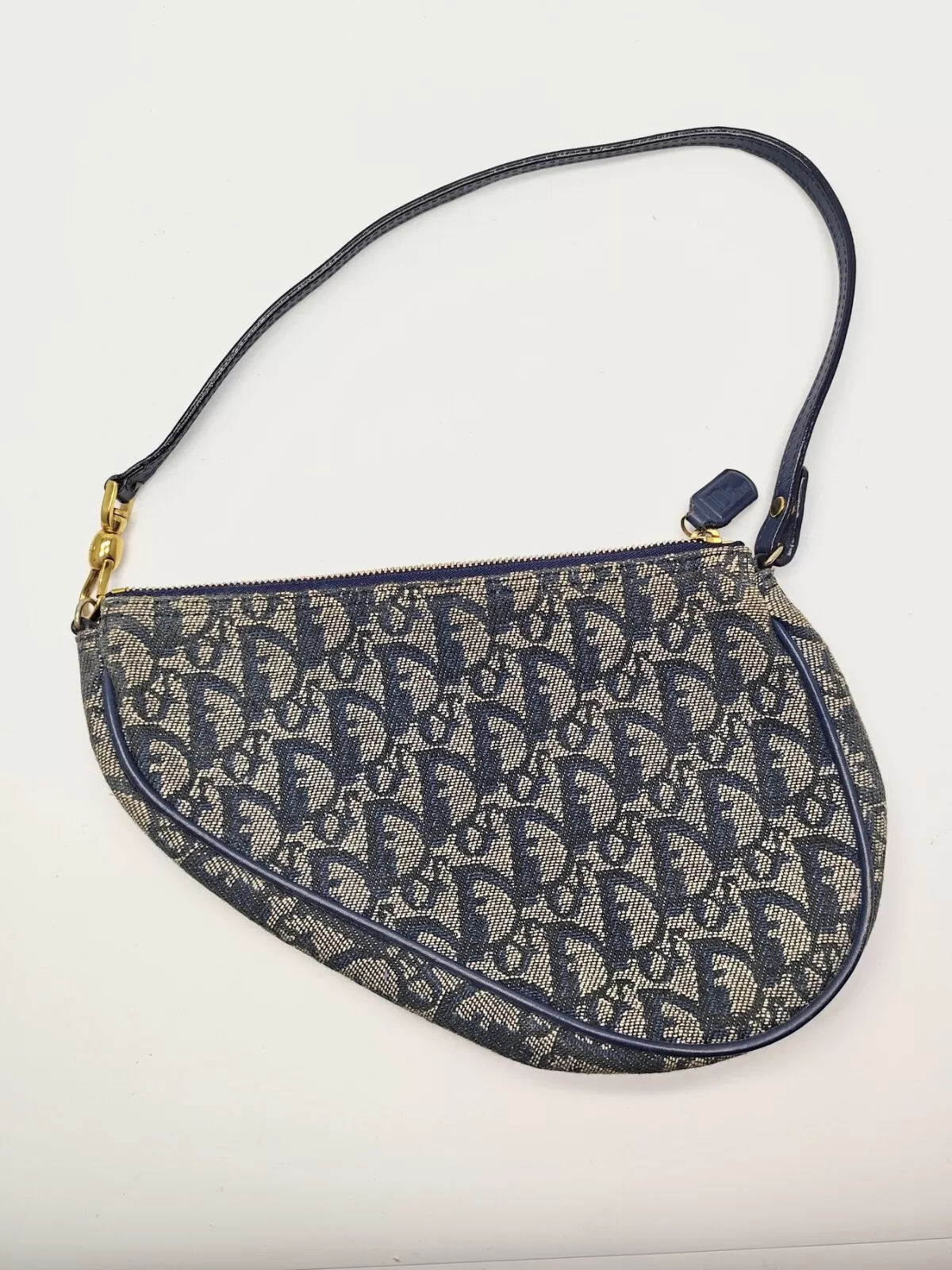 CHRISTIAN DIOR PARIS Sac Saddle Blue Vintage Classic