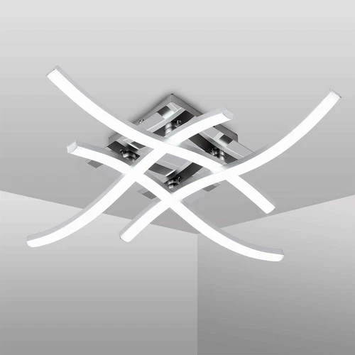 Dimmable LED Ceiling Light 4 Wave Light Modern Kitchen Living Room Bedroom Light - Picture 3 of 15