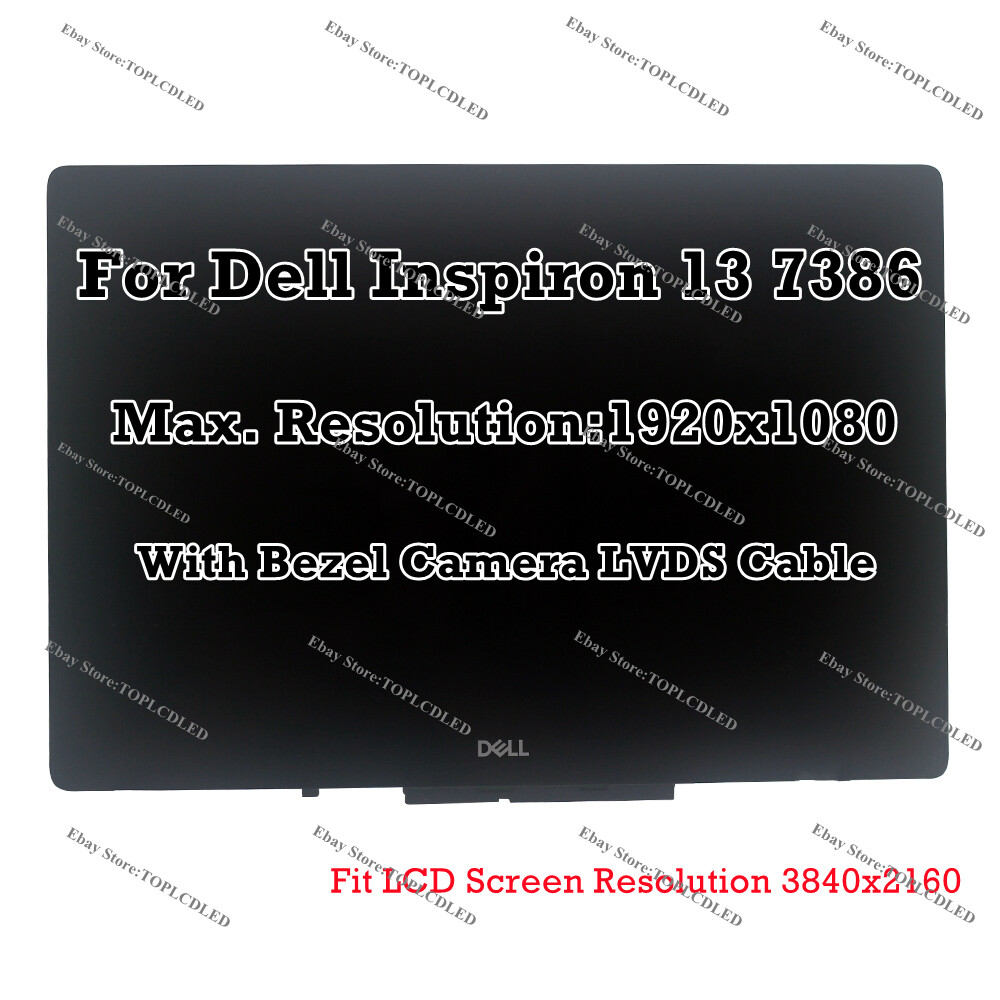 13.3"" Dell Inspiron 13 7386 i7386 P91G P91G001 FHD IPS LCD Touch Screen Assembly