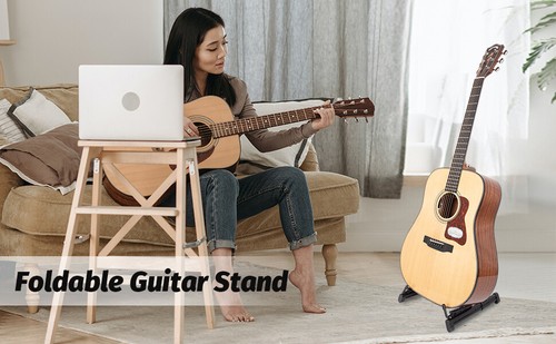 Foldable Universal Guitar Stand Floor A-Frame for Acoustic Electric Guitar Bass - Picture 8 of 10