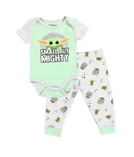 Baby Yoda Boys Infant 3-Piece Set with Bib, Size 0-9 Months - Picture 4 of 4