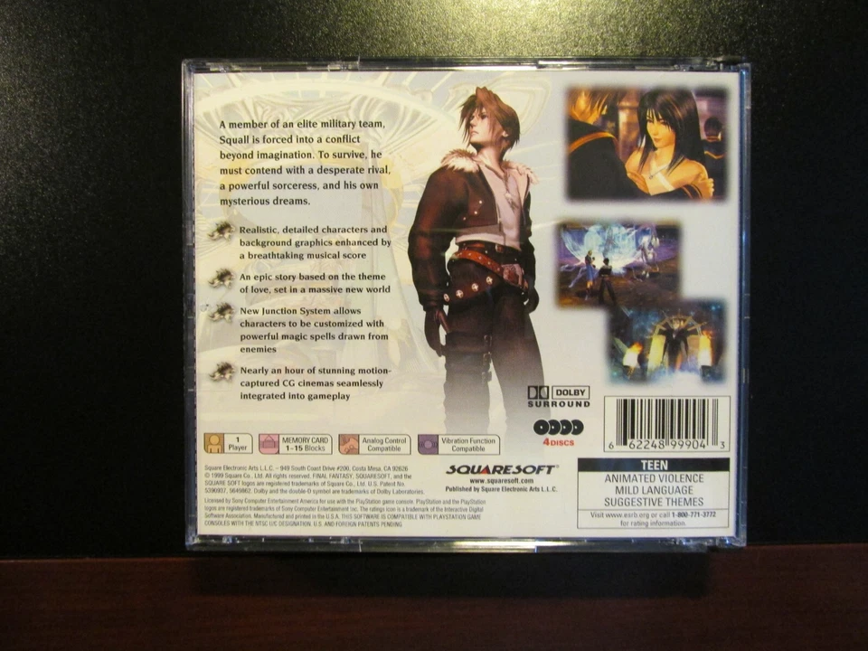 Final Fantasy VIII 8 (SONY PlayStation 1, 1999) PS1 PRISTINE COMPLETE NEW MINT - Image 4 of 4