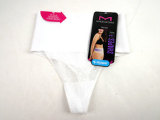 Maidenform Women's Tame Your Tummy Lace Thong Panties M NEW White Lace