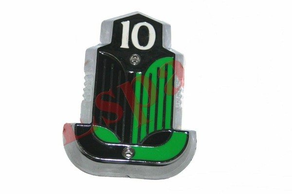 Vintage Standard 10 Frontklappen-Zieremblem Chrom Kunststoff GrüN Schwarz @Uk-image