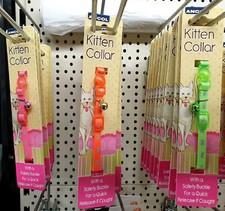 ANCOL COLLAR KITTEN HIVIZ Orange, Pink or Green : Junior Cat Coller bp Safety