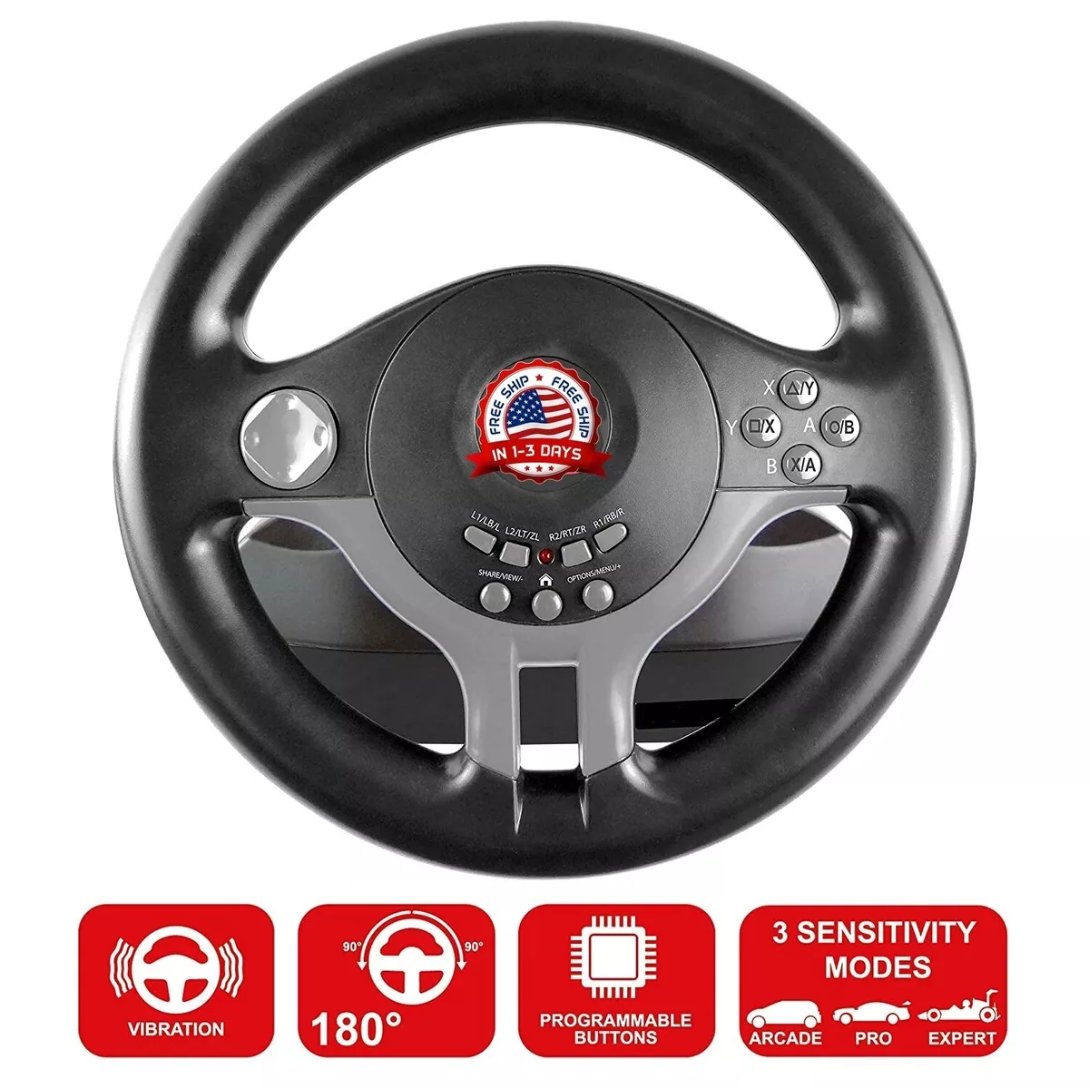 Volante de carreras PRO para PlayStation, Xbox, PC