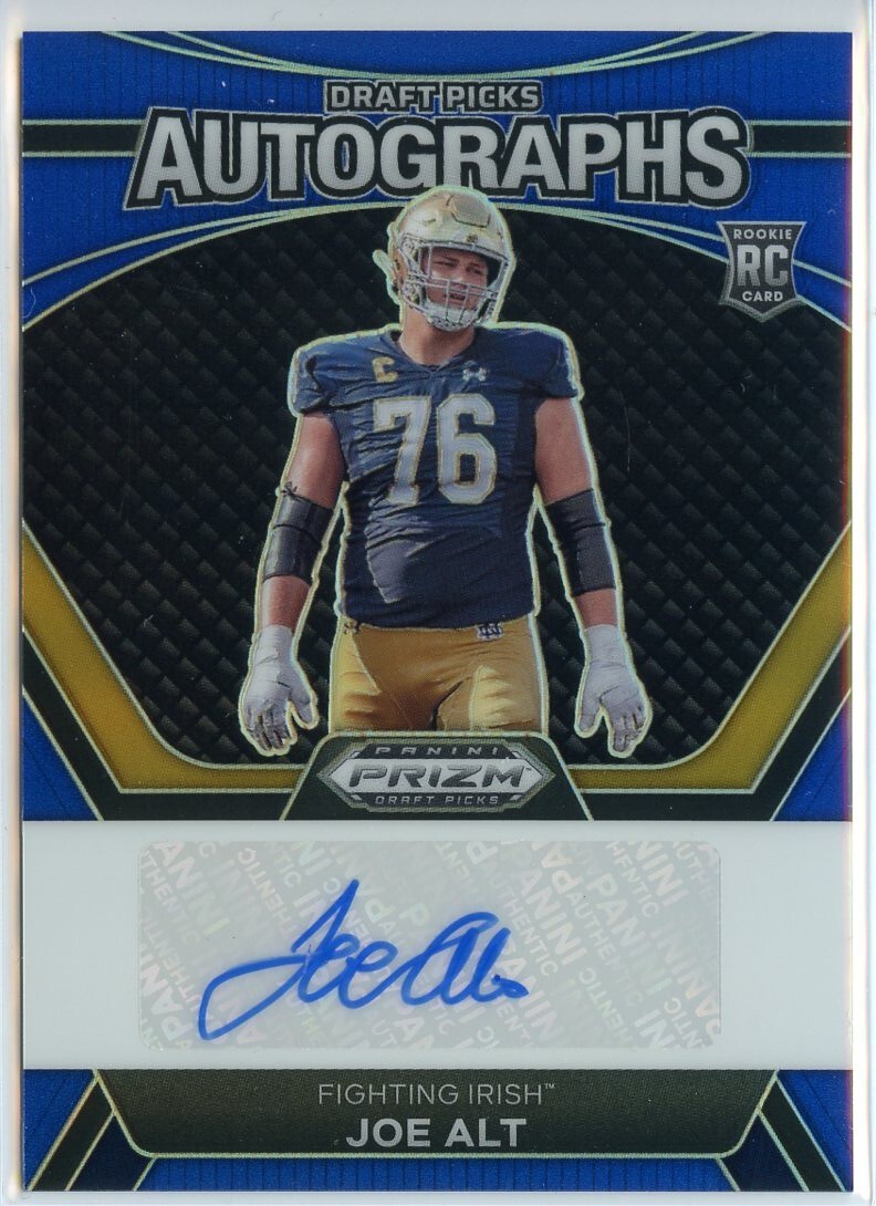 2024 Panini Prizm Draft JOE ALT #DPA-JAT Blue Draft Picks Auto Rookie RC #/149