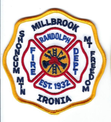 *CURRENT* Randolph (Millbrook Shongum Mt Ironia) NJ New Jersey Fire Dept. patch