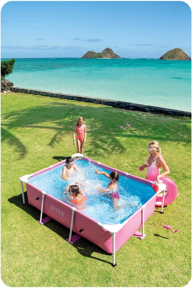 INTEX 2 in 1 Frame Pool Swimming Pool Gartenpool Schwimmbecken 220 x 150 x 60 cm - Bild 2 von 4