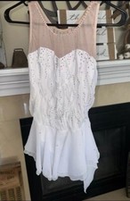 Beautiful White Figure Skating Dress Child l/xl